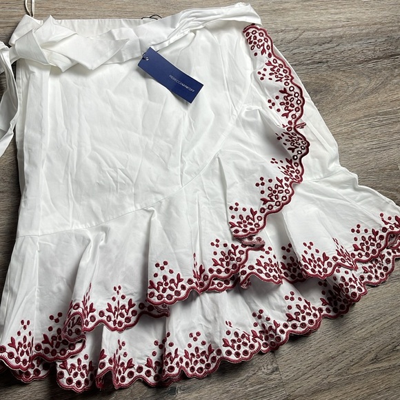 Rebecca Minkoff Alice Perforated Pattern A-Line Layered Skirt - Picture 16 of 16